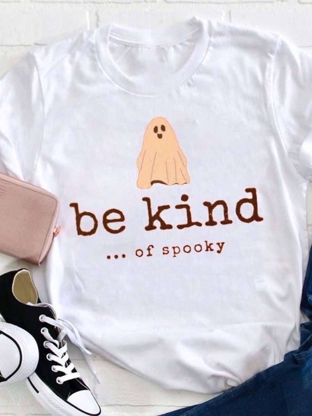 White Be Kind Of Spooky Ghost Shirt